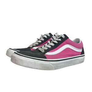 VANS Old-Skool 2-Tone Rose Pink & Ebony Dark Grey Skater Stylish Sneaker Kicks